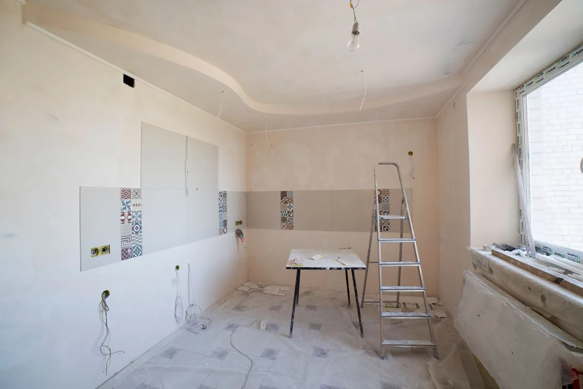 Before and after AI room transformation showcasing dramatic interior redesign from dated to contemporary style