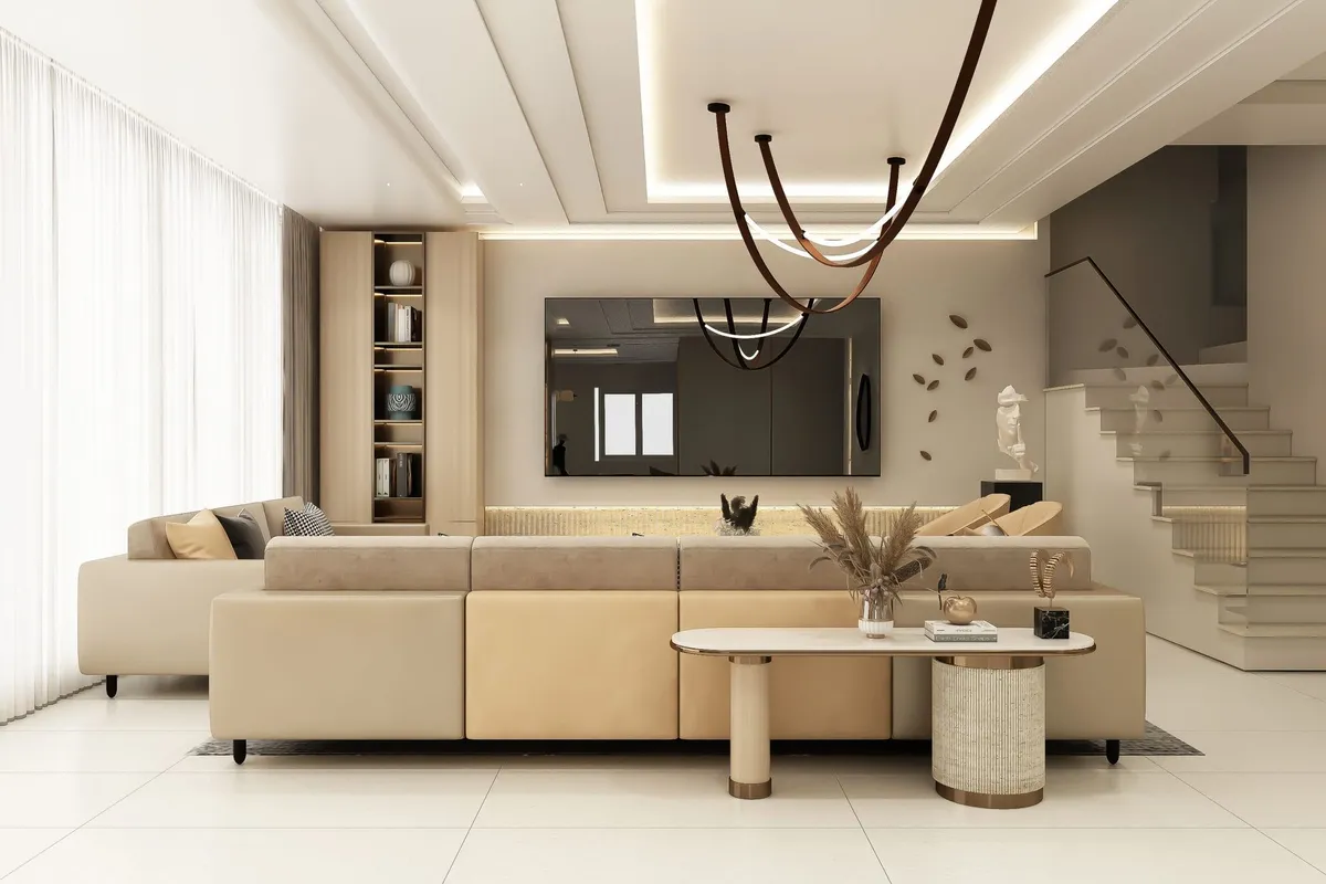 Various interior design styles displayed showing range from minimalist to bohemian